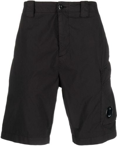C.P. Company Logo-patch Cargo Shorts - Black