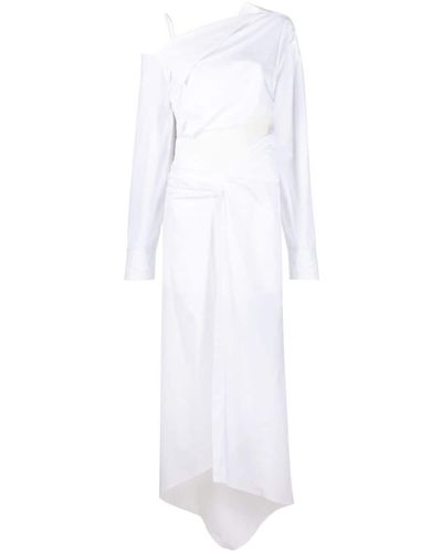 Off-White c/o Virgil Abloh Robe à une épaule - Blanc