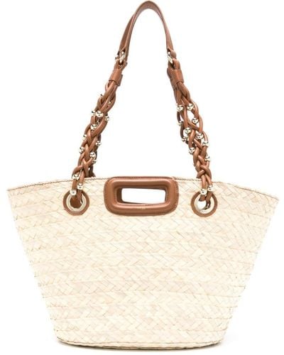 Maje Basket Shoulder Bag - Natural