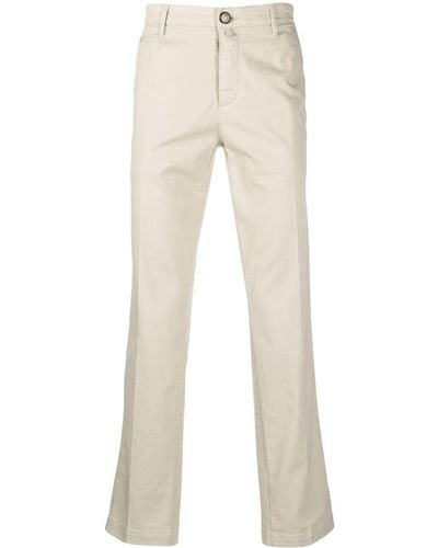 Jacob Cohen Pressed-crease Four-pocket Chinos - Natural