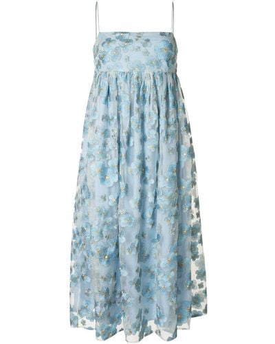 Macgraw Blubell Organza Silk Dress - Blue