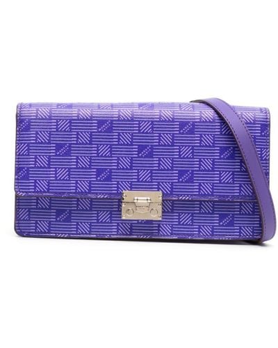 Moreau Gigi Monogram-pattern Leather Shoulder Bag - Purple