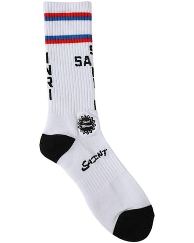 SAINT Mxxxxxx Socken mit Streifen - Weiß