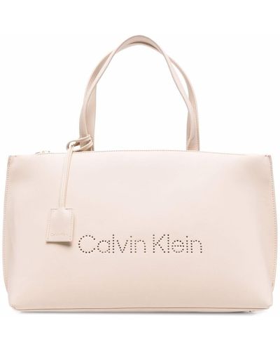 Calvin Klein Sac à main à logo perforé - Multicolore