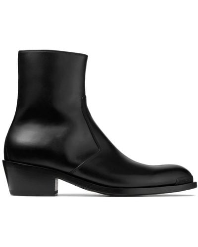 Jimmy Choo Sammy/m Leather Ankle Boots - Black