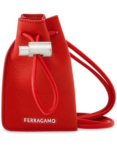 Ferragamo Logo-print Drawstring Bag - Red