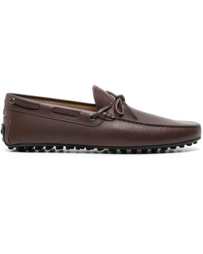 Tod's City Gommino Leather Loafers - Brown