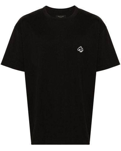 Rag & Bone Camiseta con parche Monster - Negro