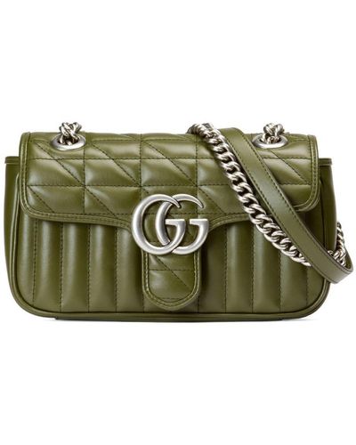 Gucci Bolso de hombro GG Marmont mini - Verde