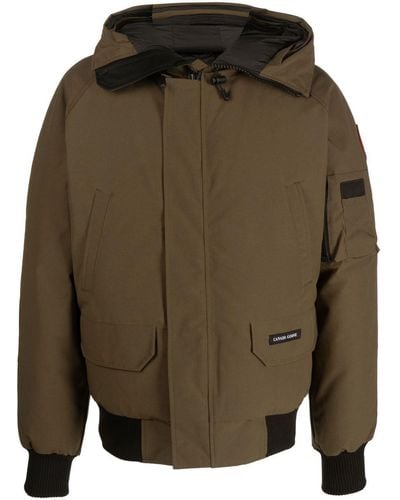 Canada Goose Chilliwack Hooded Arctic-tech Bomber Jacket Military Green - Brown