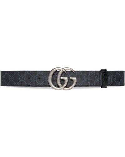 Gucci Cinturón GG Marmont reversible - Negro