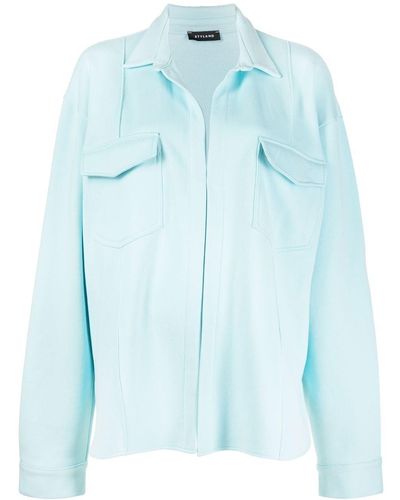 Styland Relaxed Shirt Jacket - Blue