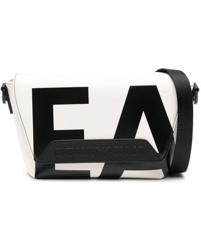 Emporio Armani Logo-print Messenger Bag - Black