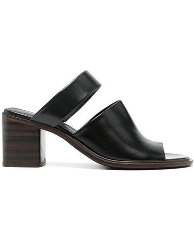 Lemaire Mules Double Strap 70mm - Nero