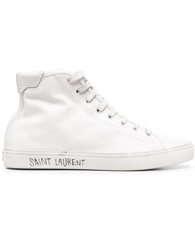 Saint Laurent Malibu High-top Sneakers - White