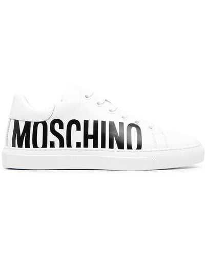 Moschino Sneakers Met Logoprint - Wit