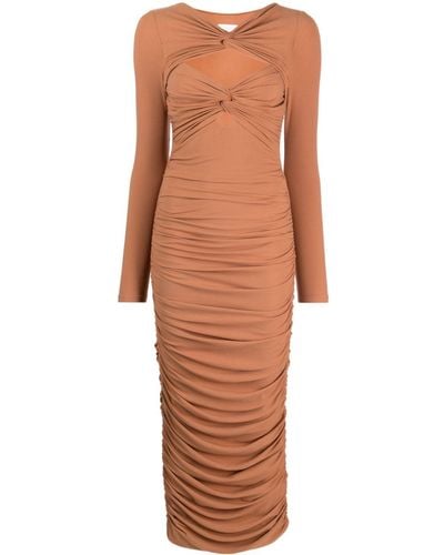 Acler Redland Cut-out Dress - Brown