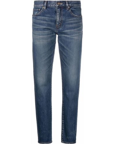 Saint Laurent Jeans mit Stone-Wash-Effekt - Blau