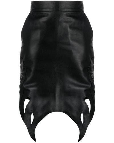 Ninamounah Cut-out Asymmetric Mini Skirt - Black
