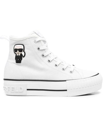 Karl Lagerfeld Karl Hi-top Platform Sneakers - White