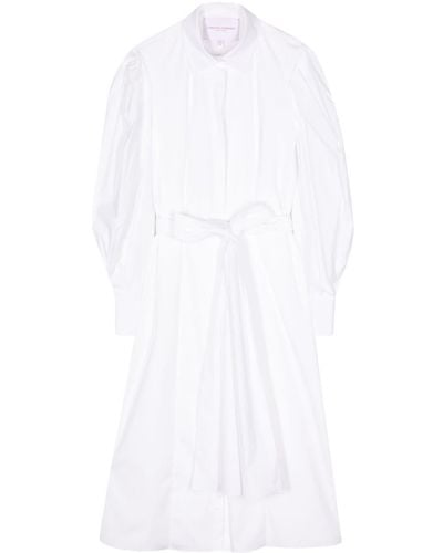 Carolina Herrera Tied-waist cotton shirtdress - Weiß