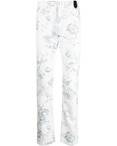 Erdem Oliver Floral-print Jeans - White