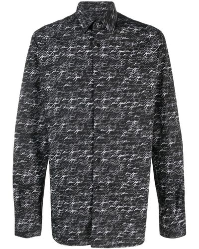 Karl Lagerfeld Karl Signature Cotton Shirt - Grey