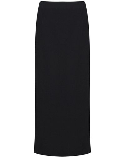 12 STOREEZ High-waisted Midi Skirt - Black