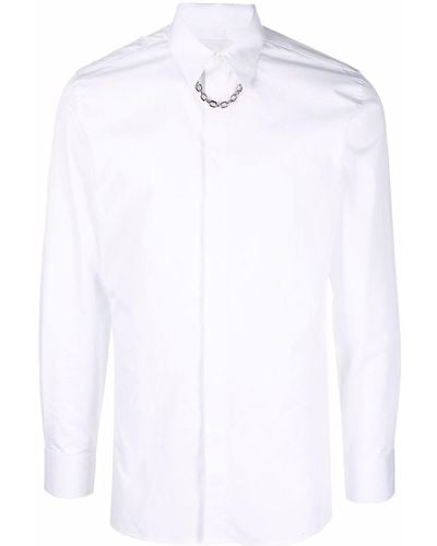 Givenchy Camisa con detalles de cadena - Blanco