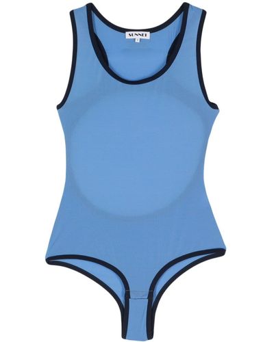 Sunnei Cut-out-detail Jersey Bodysuit - Blue
