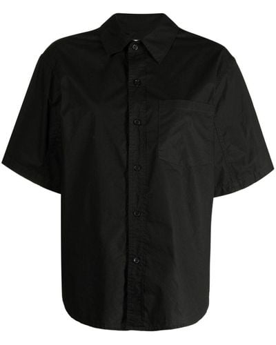 Citizens of Humanity Kayla Short-sleeved Cotton Shirt - Black