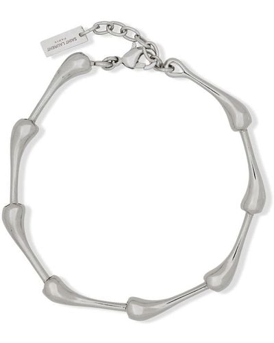 Saint Laurent Articulated-link Polished-finish Bracelet - White