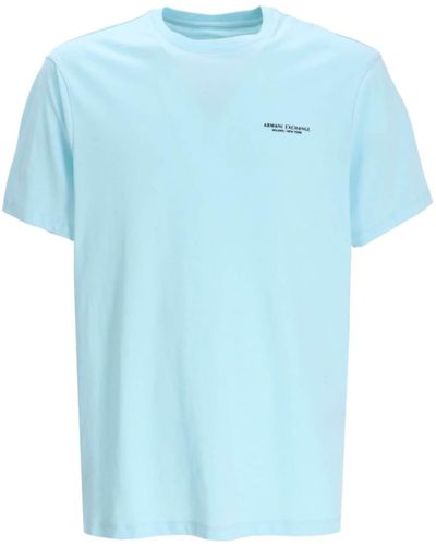 Armani Exchange T-Shirt mit Logo-Print - Blau