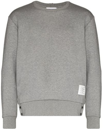 Thom Browne Sweatshirt mit RWB-Streifen - Grau
