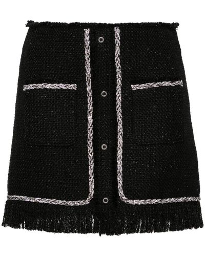 GIUSEPPE DI MORABITO Tweed Mini-rok - Zwart