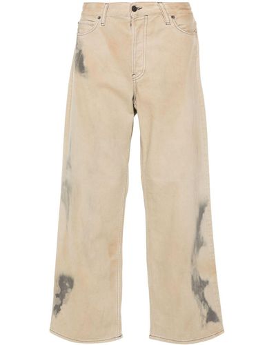 Acne Studios Jeans Met Wijde Pijpen - Naturel