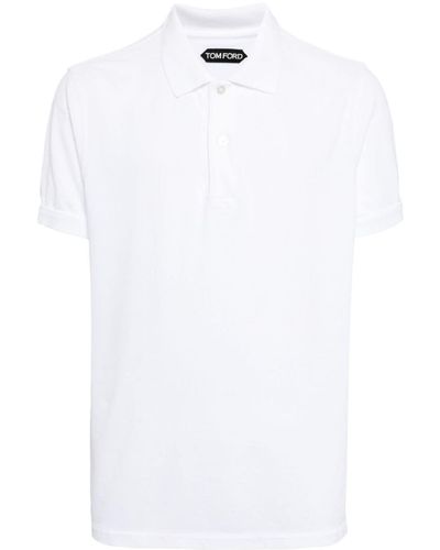 Tom Ford Poloshirt mit kurzen Ärmeln - Weiß