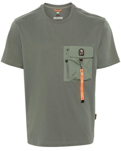 Parajumpers T-shirt Met Logopatch - Groen