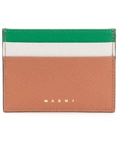 Marni Colour-block Cardholder - Green