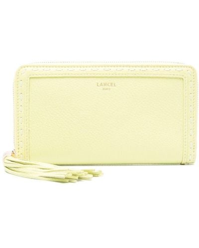 Lancel Zip-up Leather Wallet - Yellow