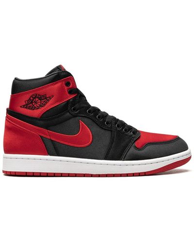 Nike Air 1 Satin Bred High-Top-Sneakers - Rot