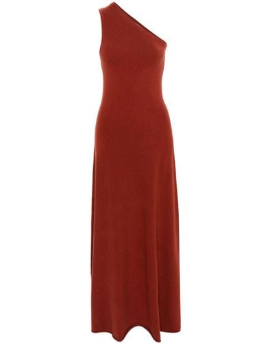 Extreme Cashmere One-shoulder Maxi Dress - Red