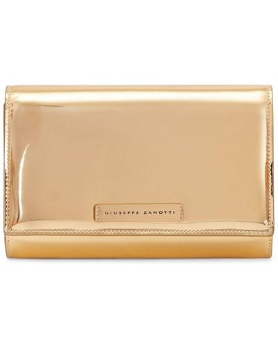 Giuseppe Zanotti Iveery satin clutch bag - Brown