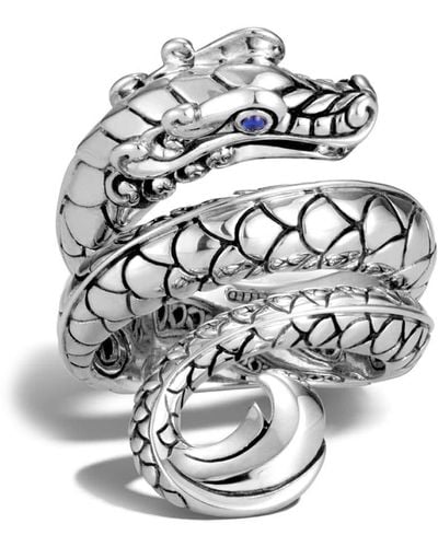 John Hardy Legends Naga Sapphire Coil Ring - Metallic