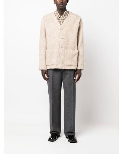 Our Legacy Textured-knit Cardigan - White
