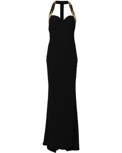 Moschino Vestido largo con lentejuelas - Negro