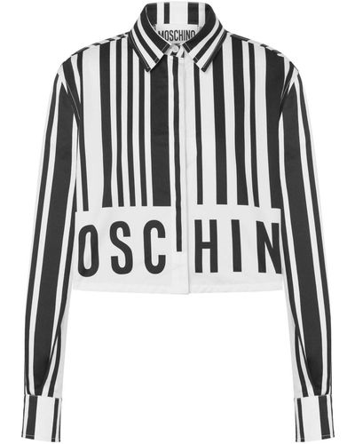 Moschino Barcode-print Cotton Shirt - Black