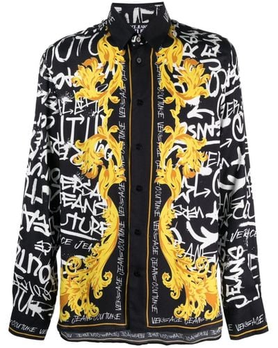 Versace Jeans Couture Logo-print long-sleeve shirt - Nero