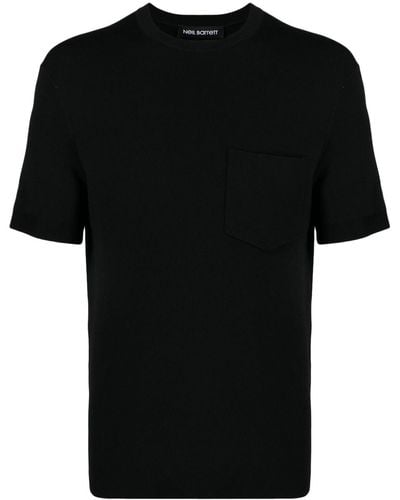 Neil Barrett Camiseta con bolsillo en el pecho - Negro