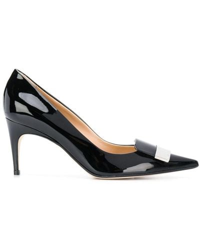 Sergio Rossi Pointed bow pumps - Noir